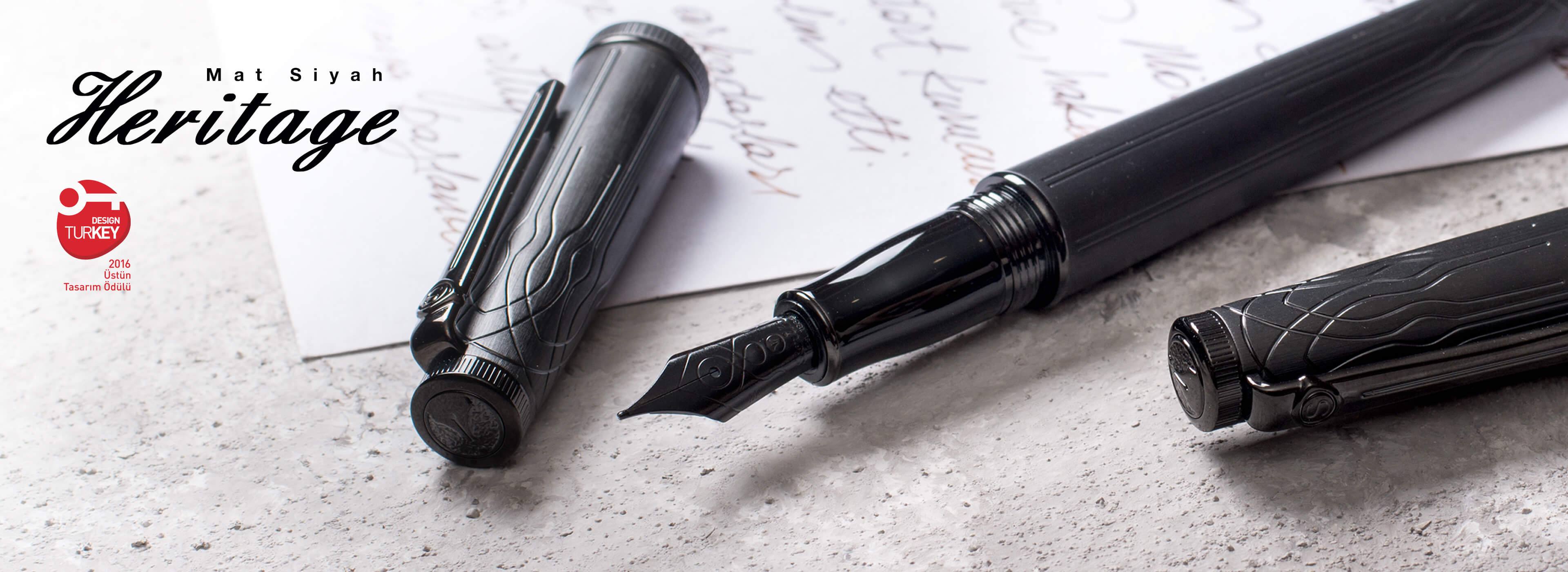 Heritage dolma kalem mat siyah